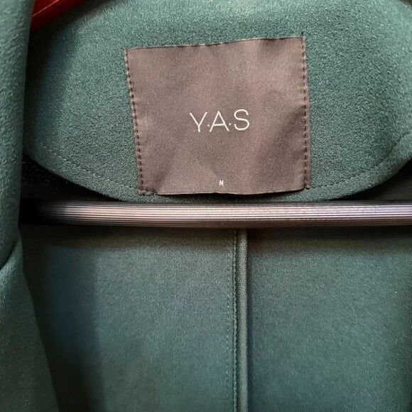 Forest Green Blazer Size M - Single Button Tailored Jacket with Notched Lapel - Picture 4 of 4